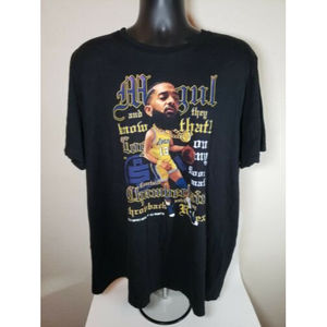 R.I.P. Nipsey Hussle All Money In Lakers T-shirt Size 2XL